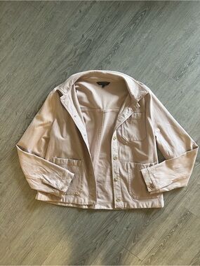 French Connection Pale Pink Cotton Jean Jacket